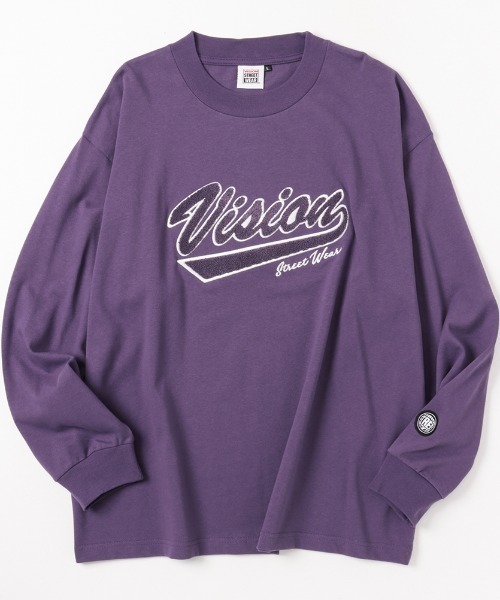 VISION STREET WEAR(ヴィジョンストリートウェア)の「VISION STREET WEAR ヘビーウエイトサガラモックネックロングスリーブTシャツ(Tシャツ/カットソー・メンズ・パープル/グリーン/ホワイト/ブラウン/ブラック・L/M/XL)」の5枚目の写真