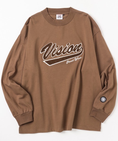 VISION STREET WEAR(ヴィジョンストリートウェア)の「VISION STREET WEAR ヘビーウエイトサガラモックネックロングスリーブTシャツ(Tシャツ/カットソー・メンズ・パープル/グリーン/ホワイト/ブラウン/ブラック・L/M/XL)」の4枚目の写真