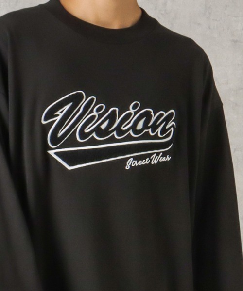 VISION STREET WEAR(ヴィジョンストリートウェア)の「VISION STREET WEAR ヘビーウエイトサガラモックネックロングスリーブTシャツ(Tシャツ/カットソー・メンズ・パープル/グリーン/ホワイト/ブラウン/ブラック・L/M/XL)」の9枚目の写真