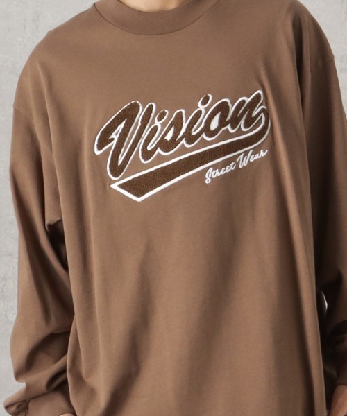 VISION STREET WEAR(ヴィジョンストリートウェア)の「VISION STREET WEAR ヘビーウエイトサガラモックネックロングスリーブTシャツ(Tシャツ/カットソー・メンズ・パープル/グリーン/ホワイト/ブラウン/ブラック・L/M/XL)」の10枚目の写真