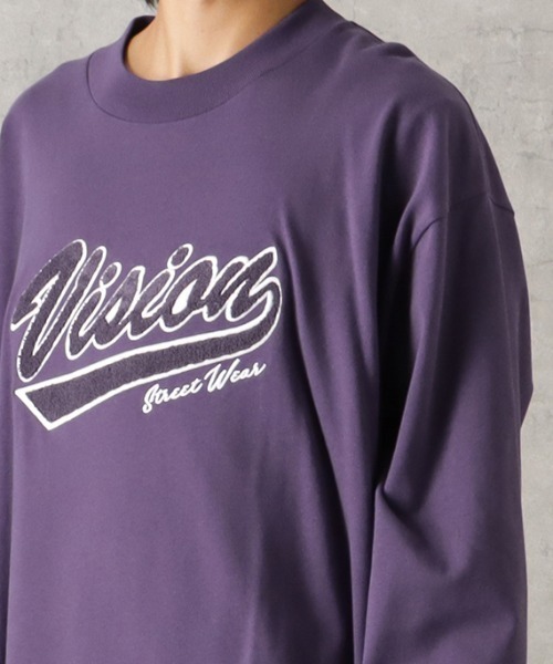 VISION STREET WEAR(ヴィジョンストリートウェア)の「VISION STREET WEAR ヘビーウエイトサガラモックネックロングスリーブTシャツ(Tシャツ/カットソー・メンズ・パープル/グリーン/ホワイト/ブラウン/ブラック・L/M/XL)」の11枚目の写真