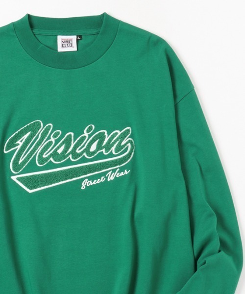 VISION STREET WEAR(ヴィジョンストリートウェア)の「VISION STREET WEAR ヘビーウエイトサガラモックネックロングスリーブTシャツ(Tシャツ/カットソー・メンズ・パープル/グリーン/ホワイト/ブラウン/ブラック・L/M/XL)」の12枚目の写真