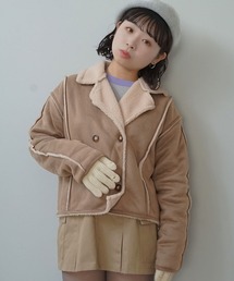 Auntie Rosa | ショート丈フェイクムートンボアランチジャケット(その他アウター)