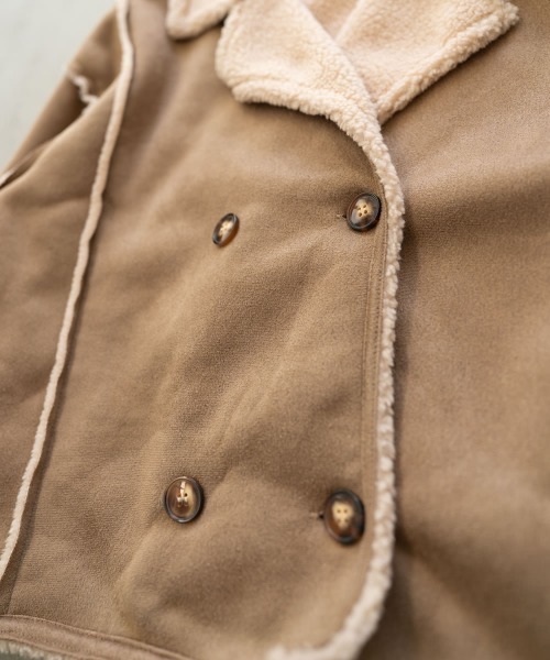 Auntie Rosa（アンティローザ）の「ショート丈フェイクムートンボアランチジャケット（その他アウター・レディース・ブラウン・MEDIUM/SMALL）」の10枚目の写真