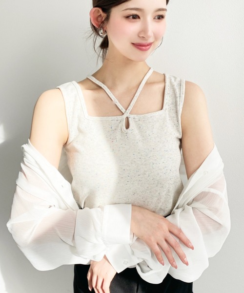 累計販売枚数1万枚突破！】綿100％フライス.クロスホルターネック