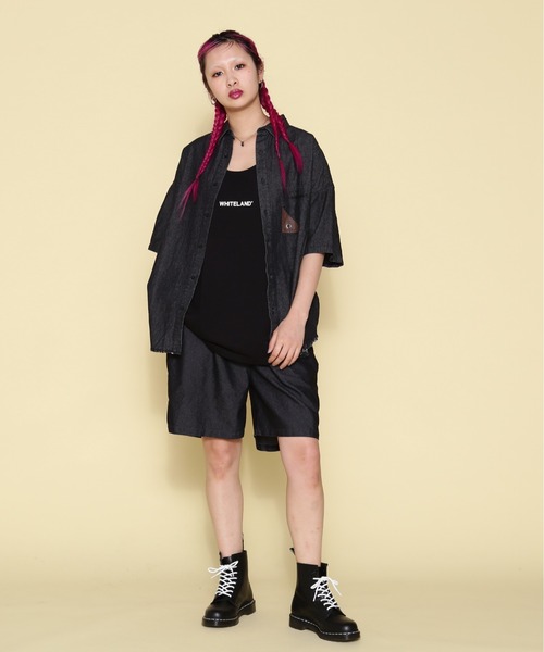 WHITELAND（ホワイトランド）の「【WEB&DEPOT限定】WHITELAND/ホワイトランド/OWL/DENIM SHORTS（デニムパンツ・レディース・ブラック/インディゴブルー・M/L）」の4枚目の写真
