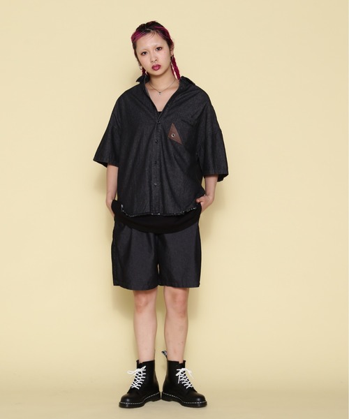 WHITELAND（ホワイトランド）の「【WEB&DEPOT限定】WHITELAND/ホワイトランド/OWL/DENIM SHORTS（デニムパンツ・レディース・ブラック/インディゴブルー・M/L）」の5枚目の写真