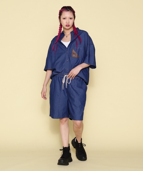 WHITELAND（ホワイトランド）の「【WEB&DEPOT限定】WHITELAND/ホワイトランド/OWL/DENIM SHORTS（デニムパンツ・レディース・ブラック/インディゴブルー・M/L）」の9枚目の写真