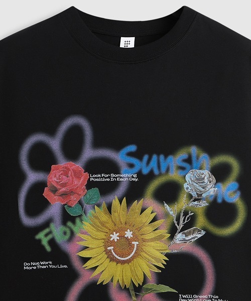Ressaca(レサーカ)の「オーバーサイズ 落書きフラワープリントTシャツ(Tシャツ/カットソー・メンズ・ホワイト/ブラック・XL/XXL/L/M)」の11枚目の写真