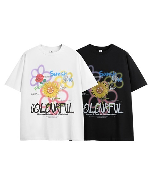 Ressaca(レサーカ)の「オーバーサイズ 落書きフラワープリントTシャツ(Tシャツ/カットソー・メンズ・ホワイト/ブラック・XL/XXL/L/M)」の9枚目の写真