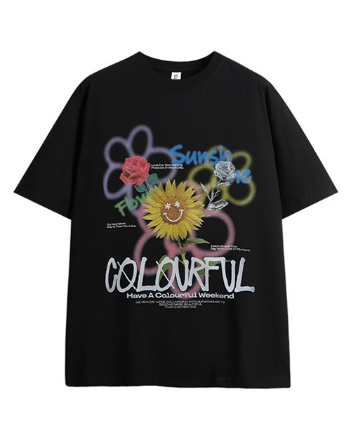 Ressaca(レサーカ)の「オーバーサイズ 落書きフラワープリントTシャツ(Tシャツ/カットソー・メンズ・ホワイト/ブラック・XL/XXL/L/M)」の7枚目の写真