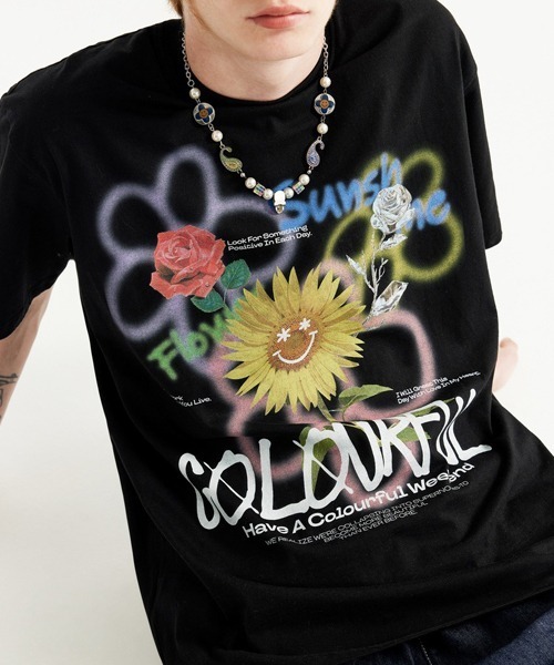 Ressaca(レサーカ)の「オーバーサイズ 落書きフラワープリントTシャツ(Tシャツ/カットソー・メンズ・ホワイト/ブラック・XL/XXL/L/M)」の13枚目の写真