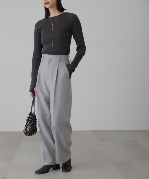 FREE'S MART（フリーズマート）の「◆[洗える]マシンウォッシャブルオーガニックコットン長袖ニット（ニット/セーター・レディース・ブラック/ブルー/ホワイト/ピンク・FREE）」の19枚目の写真