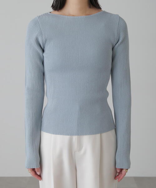 FREE'S MART（フリーズマート）の「◆[洗える]マシンウォッシャブルオーガニックコットン長袖ニット（ニット/セーター・レディース・ブラック/ブルー/ホワイト/ピンク・FREE）」の16枚目の写真