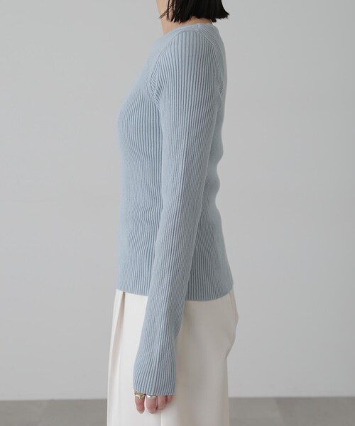 FREE'S MART（フリーズマート）の「◆[洗える]マシンウォッシャブルオーガニックコットン長袖ニット（ニット/セーター・レディース・ブラック/ブルー/ホワイト/ピンク・FREE）」の17枚目の写真