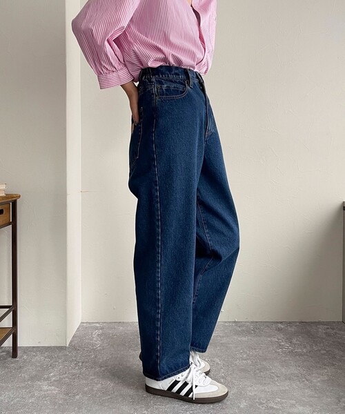 GEVACO（ゲバコ）の「【GEVACO】12.5ozストレートデニムパンツ（デニムパンツ・レディース・サックスブルー/ブルー/チャコールグレー・36/38）」の3枚目の写真