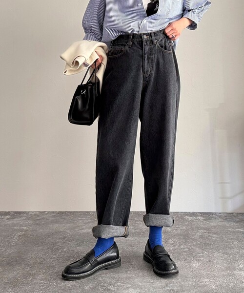 GEVACO（ゲバコ）の「【GEVACO】12.5ozストレートデニムパンツ（デニムパンツ・レディース・サックスブルー/ブルー/チャコールグレー・36/38）」の5枚目の写真