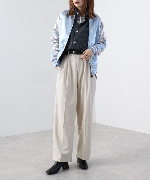 ACE(エース)の「ACE サテンスカジャン(スカジャン・メンズ・ピンク/レッド/ブラック/サックスブルー/カーキ/ブルーグリーン/ブルー・L/4L/LL/3L/M)」の8枚目の写真