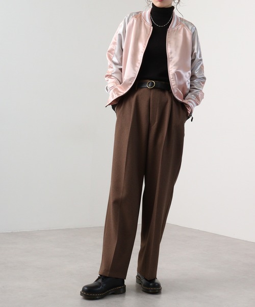 ACE(エース)の「ACE サテンスカジャン(スカジャン・メンズ・ピンク/レッド/ブラック/サックスブルー/カーキ/ブルーグリーン/ブルー・L/4L/LL/3L/M)」の17枚目の写真