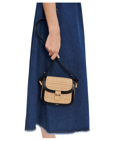【A.P.C.】SAC GRACE MINI 24P ラフィア A.P.C.（アーペーセー）の「SAC GRACE MINI 24P（ショルダー