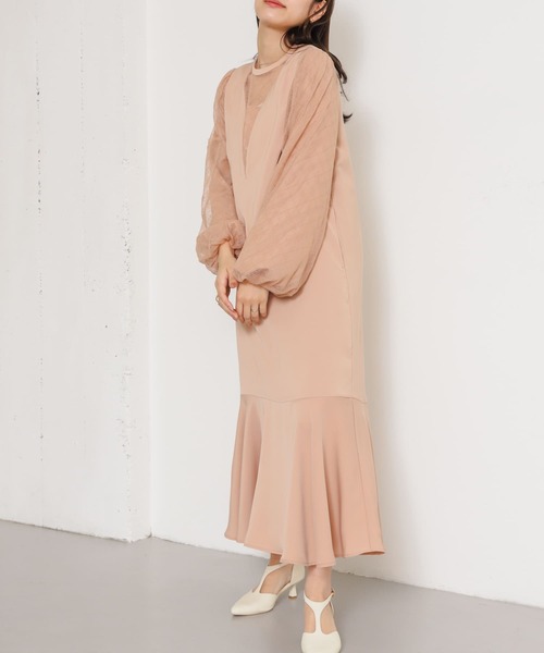 SENSE OF PLACE by URBAN RESEARCH（センスオブプレイスバイアーバンリサーチ）の「チェックシアーワンピース（ワンピース・レディース・アイボリー/ブラック/ライトブラウン・S/ONE）」の15枚目の写真