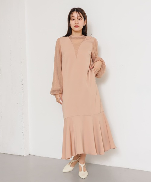 SENSE OF PLACE by URBAN RESEARCH（センスオブプレイスバイアーバンリサーチ）の「チェックシアーワンピース（ワンピース・レディース・アイボリー/ブラック/ライトブラウン・S/ONE）」の16枚目の写真