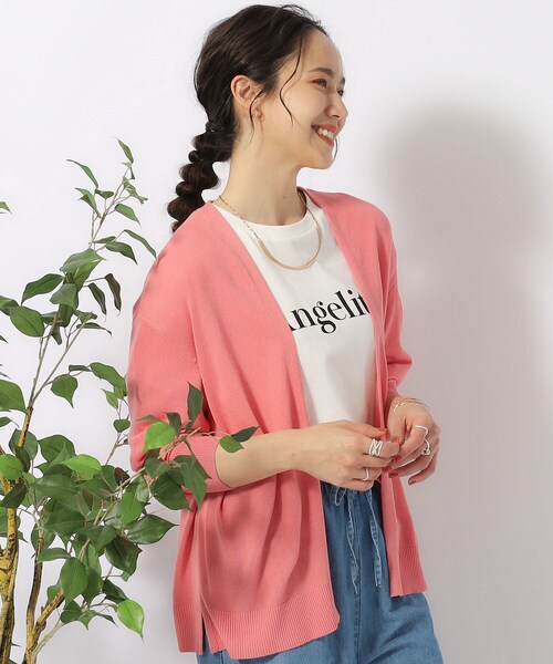 DRESKIP（ドレスキップ）の「◆【高レビュー/洗える/UV】さらりと羽織れる トッパーショートカーディガン（カーディガン/ボレロ・レディース・オフホワイト/ライトグレー/ピンク系/イエロー系その他/ブラック/ライトブルー・00）」の6枚目の写真