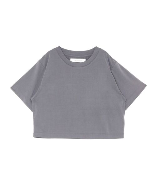 LAGUNAMOON（ラグナムーン）の「クロップドカットトップス（Tシャツ/カットソー・レディース・クリーム/チャコールグレー/アイボリー・FREE）」の4枚目の写真