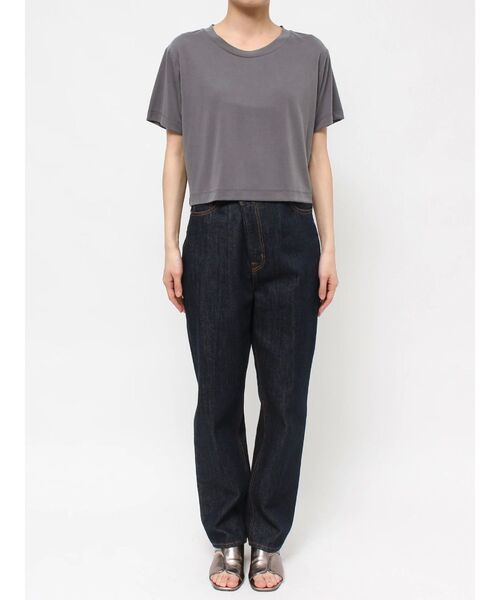 LAGUNAMOON（ラグナムーン）の「クロップドカットトップス（Tシャツ/カットソー・レディース・クリーム/チャコールグレー/アイボリー・FREE）」の12枚目の写真