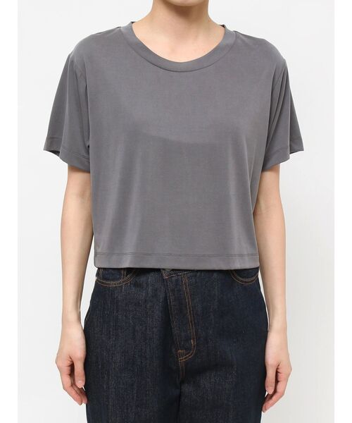 LAGUNAMOON（ラグナムーン）の「クロップドカットトップス（Tシャツ/カットソー・レディース・クリーム/チャコールグレー/アイボリー・FREE）」の18枚目の写真