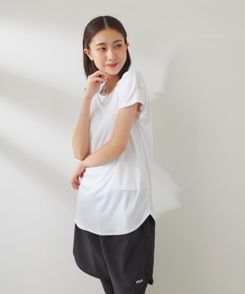 FILA（フィラ）の「【FILA/フィラ】レディース水陸両用フィットネスウェア3点セット　セット水着  ヨガウェア ピラティス トレーニングウェア（水着・レディース・グレー/ブラック/ホワイト・LARGE/XXXX-LARGE/XXX-LARGE/XX-LARGE/SMALL/MEDIUM/X-LARGE）」の11枚目の写真