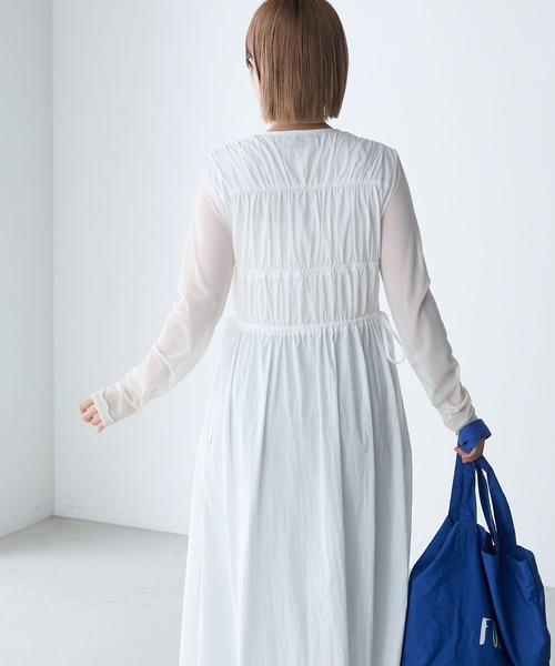 forksy.】シャーリングウエストドロストワンピース forksy.│MONO-MART