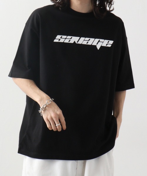 RGY(アールジーワイ)の「RGY ダイス両面プリント ビッグシルエットTシャツ(Tシャツ/カットソー・メンズ・ネイビー/ホワイト/ブラック・M/L)」の2枚目の写真