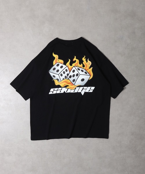 RGY(アールジーワイ)の「RGY ダイス両面プリント ビッグシルエットTシャツ(Tシャツ/カットソー・メンズ・ネイビー/ホワイト/ブラック・M/L)」の5枚目の写真