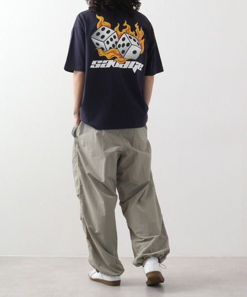 RGY(アールジーワイ)の「RGY ダイス両面プリント ビッグシルエットTシャツ(Tシャツ/カットソー・メンズ・ネイビー/ホワイト/ブラック・M/L)」の20枚目の写真