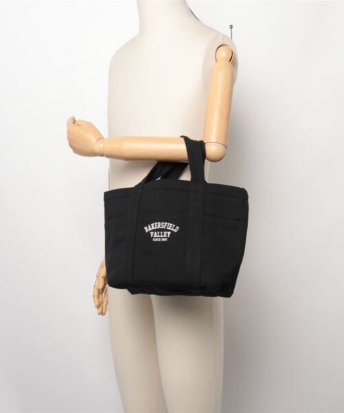 Per sist ence(パーシエンス)の「ロゴ刺繍前ポケット付キャンバス保冷ミニトート(エコバッグ/サブバッグ・レディース・アイボリー/ネイビー/ベージュ/ブラック/ホワイト×ブラック・FREE)」の13枚目の写真