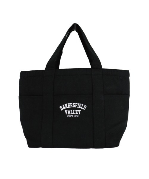 Per sist ence(パーシエンス)の「ロゴ刺繍前ポケット付キャンバス保冷ミニトート(エコバッグ/サブバッグ・レディース・アイボリー/ネイビー/ベージュ/ブラック/ホワイト×ブラック・FREE)」の3枚目の写真