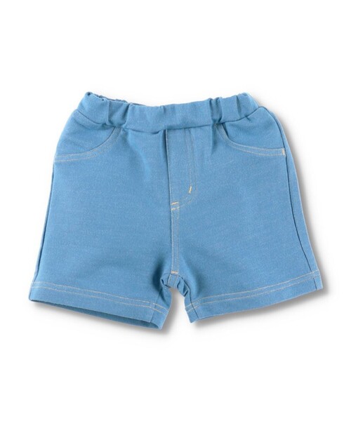 BRANSHES（ブランシェス）の「【ベビー】デニムニットハーフパンツ（その他ベビー用品・キッズ・ブルー/ネイビー・70/80）」の9枚目の写真