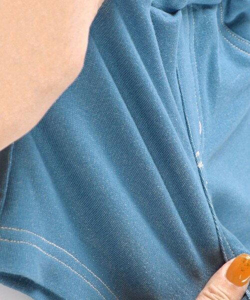 BRANSHES（ブランシェス）の「【ベビー】デニムニットハーフパンツ（その他ベビー用品・キッズ・ブルー/ネイビー・70/80）」の12枚目の写真