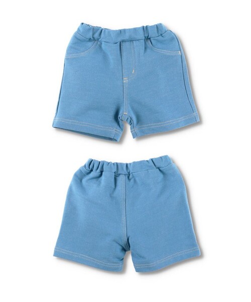 BRANSHES（ブランシェス）の「【ベビー】デニムニットハーフパンツ（その他ベビー用品・キッズ・ブルー/ネイビー・70/80）」の13枚目の写真