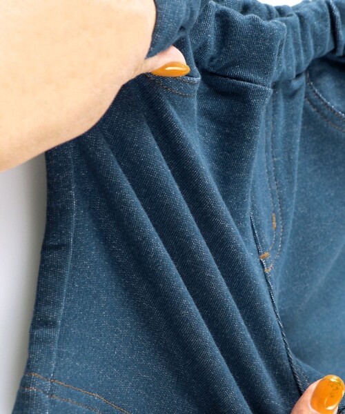 BRANSHES（ブランシェス）の「【ベビー】デニムニットハーフパンツ（その他ベビー用品・キッズ・ブルー/ネイビー・70/80）」の7枚目の写真