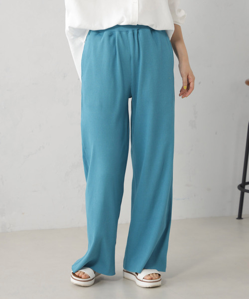 FOUND GOOD（ファウンドグッド）の「セルフカットワイドリブパンツ（その他パンツ・レディース・アイボリー/ブルー系2/イエロー系5/ブラック・S/M/L）」の3枚目の写真