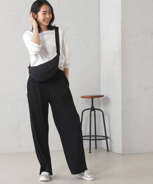 FOUND GOOD（ファウンドグッド）の「セルフカットワイドリブパンツ（その他パンツ・レディース・アイボリー/ブルー系2/イエロー系5/ブラック・S/M/L）」の12枚目の写真