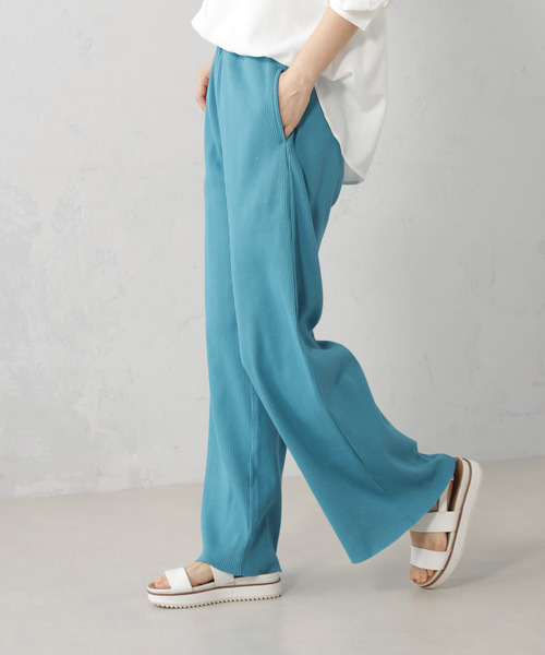 FOUND GOOD（ファウンドグッド）の「セルフカットワイドリブパンツ（その他パンツ・レディース・アイボリー/ブルー系2/イエロー系5/ブラック・S/M/L）」の14枚目の写真