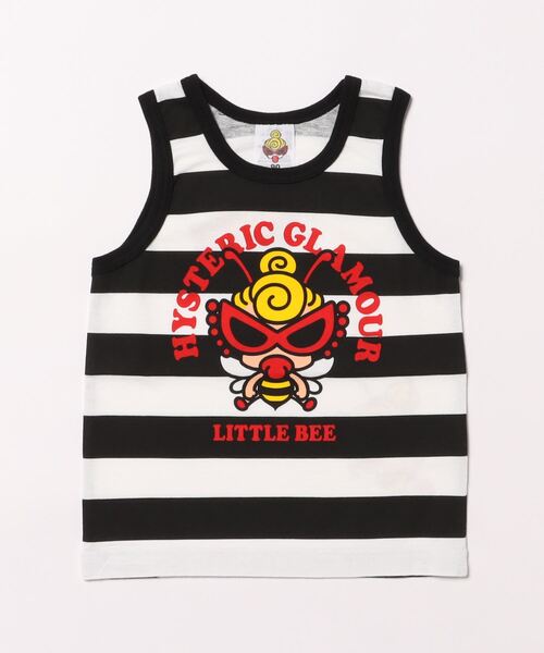 HYSTERIC MINI（ヒステリックミニ）の「MY FIRST HYSTERIC LITTLEBEEボーダータンクトップ（Tシャツ/カットソー・キッズ・イエロー系その他/ホワイト系その他・90）」の2枚目の写真