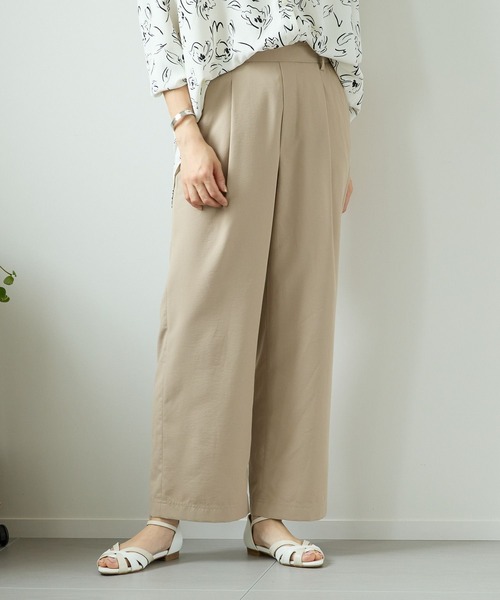 Elura(エルーラ)の「ヴィンテージ風ワイドパンツ/113344(その他パンツ・レディース・ホワイト/ベージュ・MEDIUM/LARGE)」の1枚目の写真