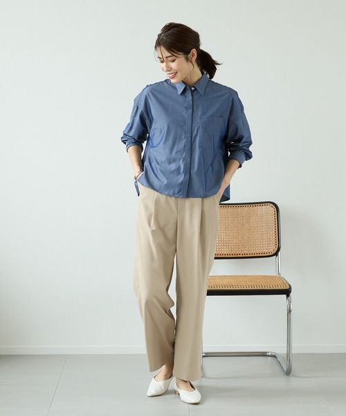 Elura(エルーラ)の「ヴィンテージ風ワイドパンツ/113344(その他パンツ・レディース・ホワイト/ベージュ・MEDIUM/LARGE)」の4枚目の写真