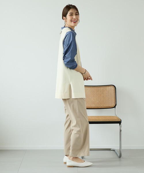 Elura(エルーラ)の「ヴィンテージ風ワイドパンツ/113344(その他パンツ・レディース・ホワイト/ベージュ・MEDIUM/LARGE)」の6枚目の写真