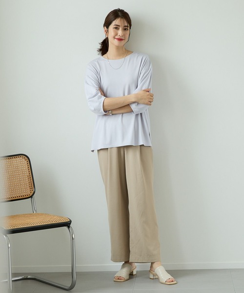 Elura(エルーラ)の「ヴィンテージ風ワイドパンツ/113344(その他パンツ・レディース・ホワイト/ベージュ・MEDIUM/LARGE)」の11枚目の写真