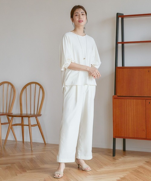 Elura(エルーラ)の「ヴィンテージ風ワイドパンツ/113344(その他パンツ・レディース・ホワイト/ベージュ・MEDIUM/LARGE)」の16枚目の写真